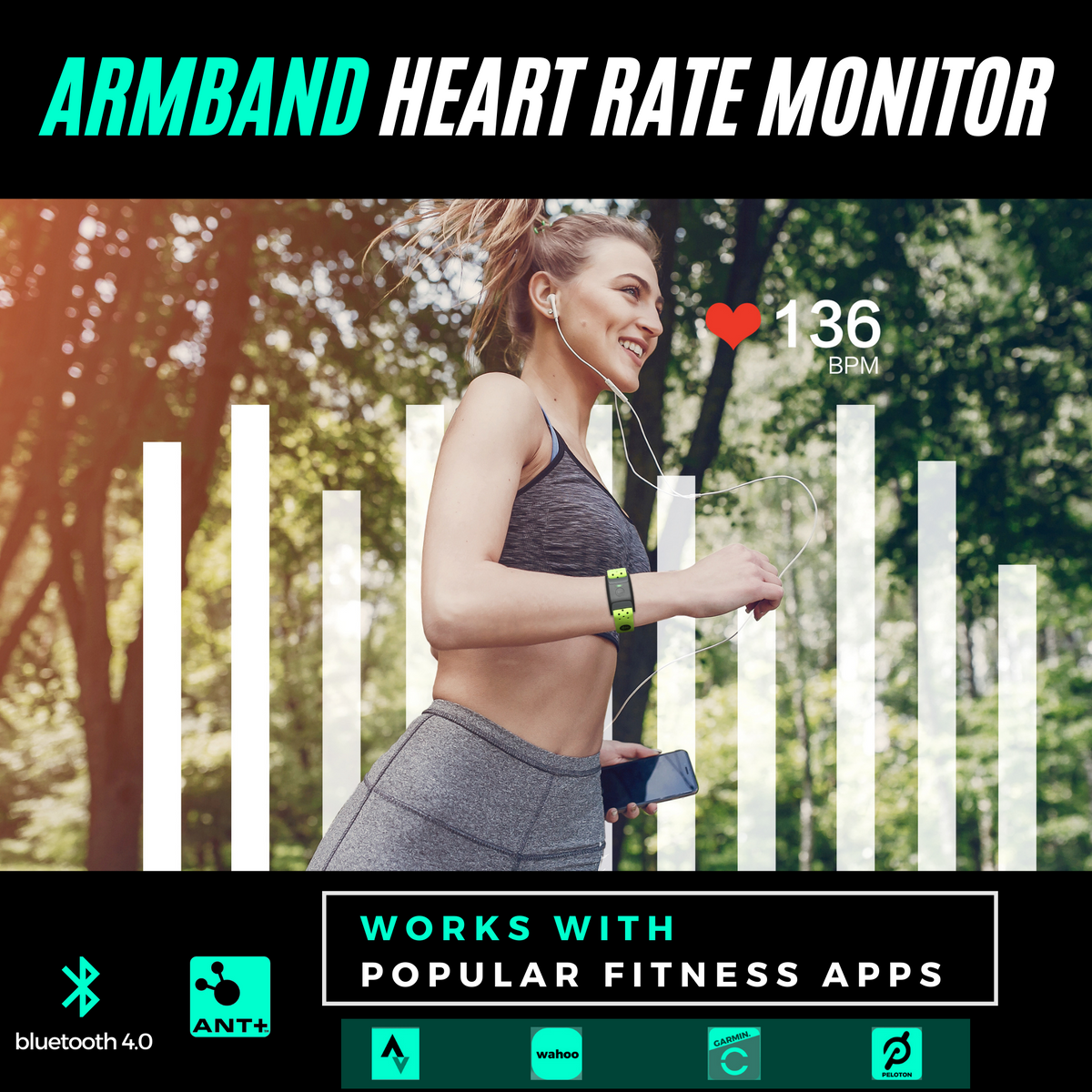 Powr Labs Armband Heart Rate Monitor ANT Bluetooth 4.0
