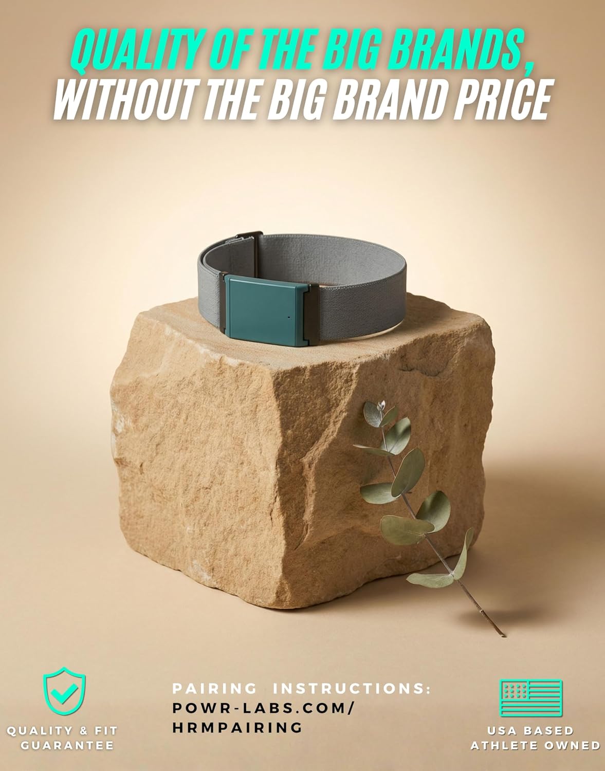 Powr Labs armband heart rate monitor – Big-brand quality without the big-brand price: quality and fit guarantee, USA based and athlete owned