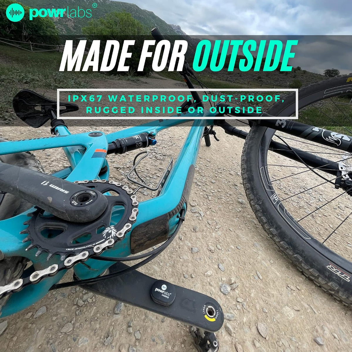 Powr Labs bike cadence sensor – Made for outside: IPX67 waterproof and dust-proof, rugged inside or outside