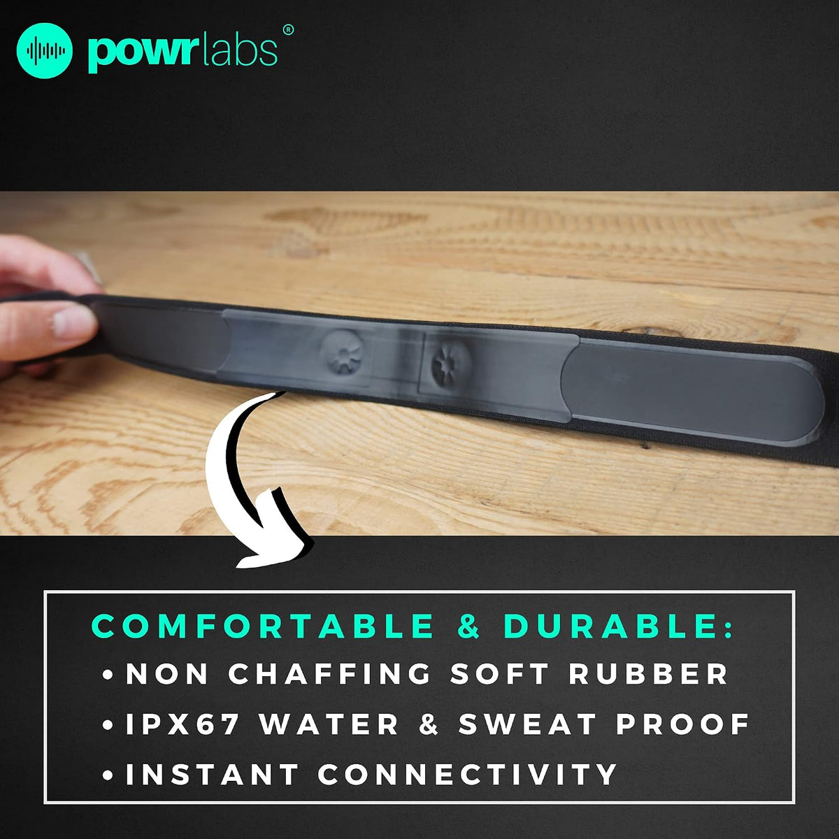 Comfortable and durable replacement strap: non-chafing soft rubber, IPX67, instant connectivity