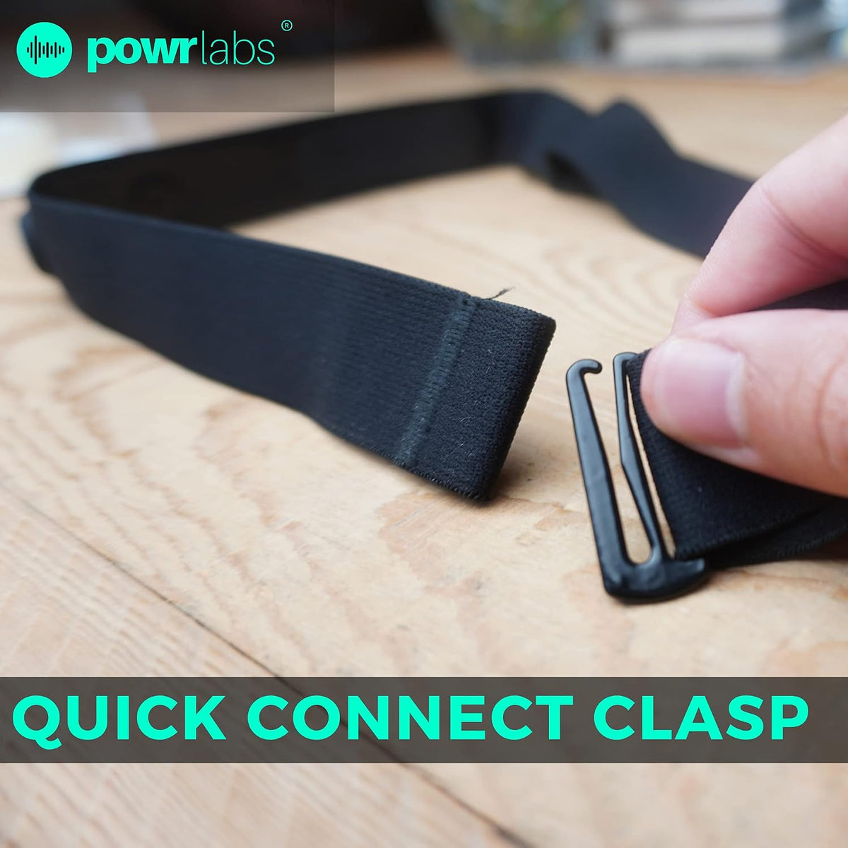 Quick connect clasp on the Powr Labs replacement chest strap