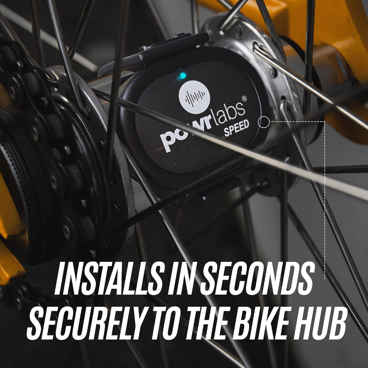 Powr Labs bike speed sensor – Installs in seconds, securely to the bike hub