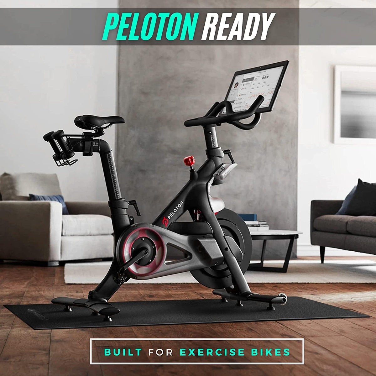 Powr Labs bike trainer mat – Peloton ready: built for exercise bikes