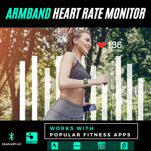 Powr Labs® Armband Heart Rate Monitor (ANT+ & Bluetooth 4.0 Dualband)